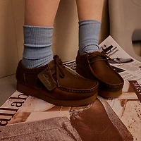 Womens Clarks Wallabee EVO LO Casual Shoe - Beeswax