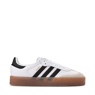 Womens adidas Sambae Athletic Shoe - White / Core Black Gold Metallic