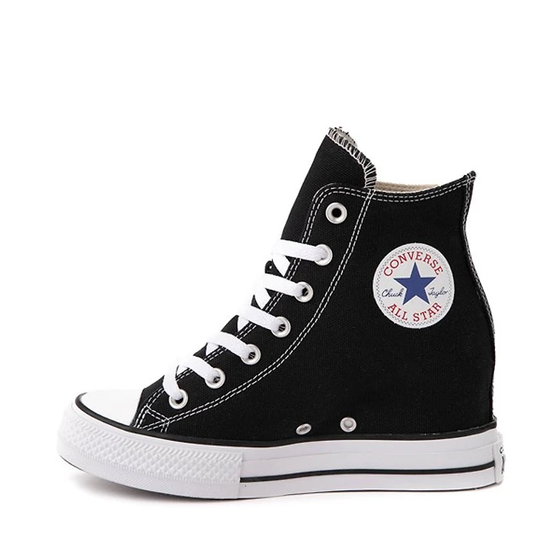 Basket compensée classique Converse Chuck Taylor All Star - Noire / Blanche