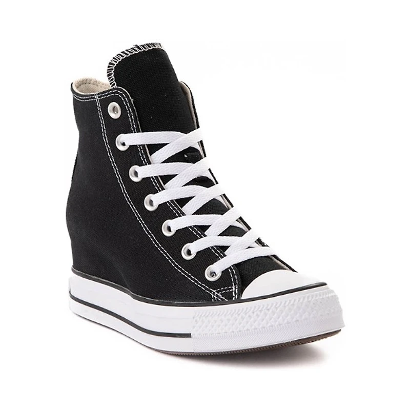 Basket compensée classique Converse Chuck Taylor All Star - Noire / Blanche