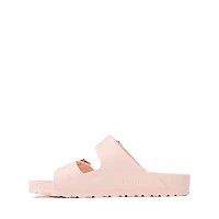 Womens Birkenstock Arizona Stealth Buckle EVA Slide Sandal - Light Rose