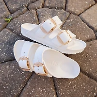 Womens Birkenstock Arizona Big Buckle EVA Slide Sandal - Eggshell