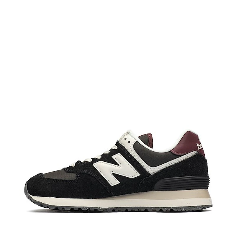 Womens New Balance 574 Athletic Shoe - Black / White