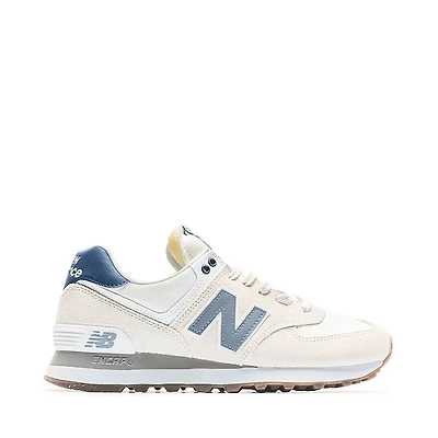 Womens New Balance 574 Athletic Shoe - Linen / Blue