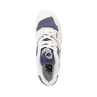 Chaussure athlétique New Balance 550 pour femmes - Blanc cassé / Bleu indigo