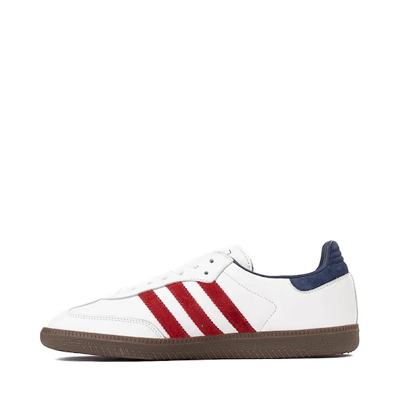 Chaussure athlétique adidas Samba OG pour hommes - Blanche / Rouge / Bleu marine