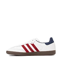 Chaussure athlétique adidas Samba OG pour hommes - Blanche / Rouge / Bleu marine