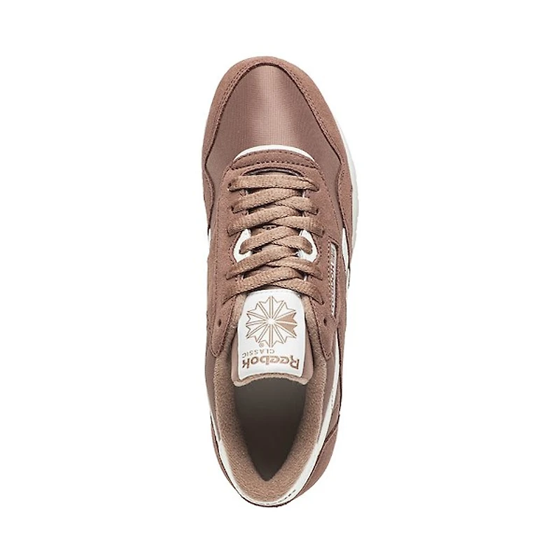 Chaussure athlétique Reebok Classic en nylon pour femmes - Brune / Craie