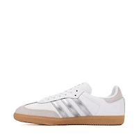 Chaussure athlétique adidas Samba OG pour femmes - Blanche / Argentée Gomme