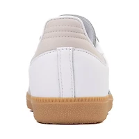 Chaussure athlétique adidas Samba OG pour femmes - Blanche / Argentée Gomme
