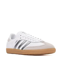 Chaussure athlétique adidas Samba OG pour femmes - Blanche / Argentée Gomme