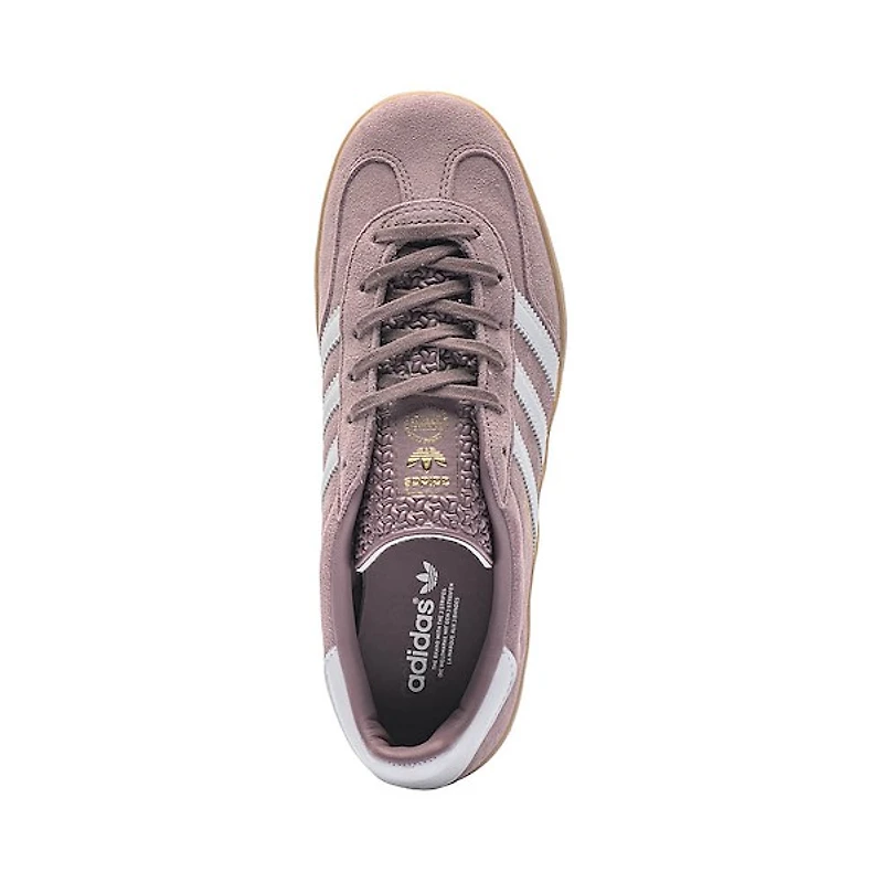 Chaussure athlétique adidas Gazelle pour femmes - Mauve / Blanche