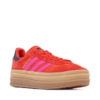 Chaussure athlétique adidas Gazelle Bold pour femmes - Rouge / Fuchsia Bleu marine