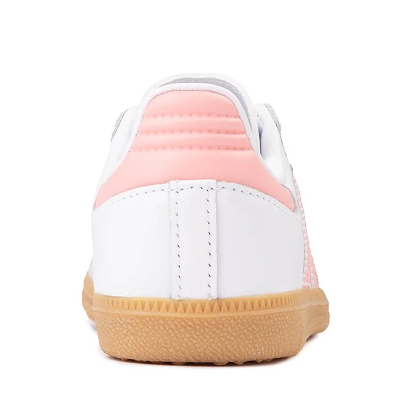 Chaussure athlétique adidas Samba OG - Enfants - Blanche / Rose pâle / Gomme