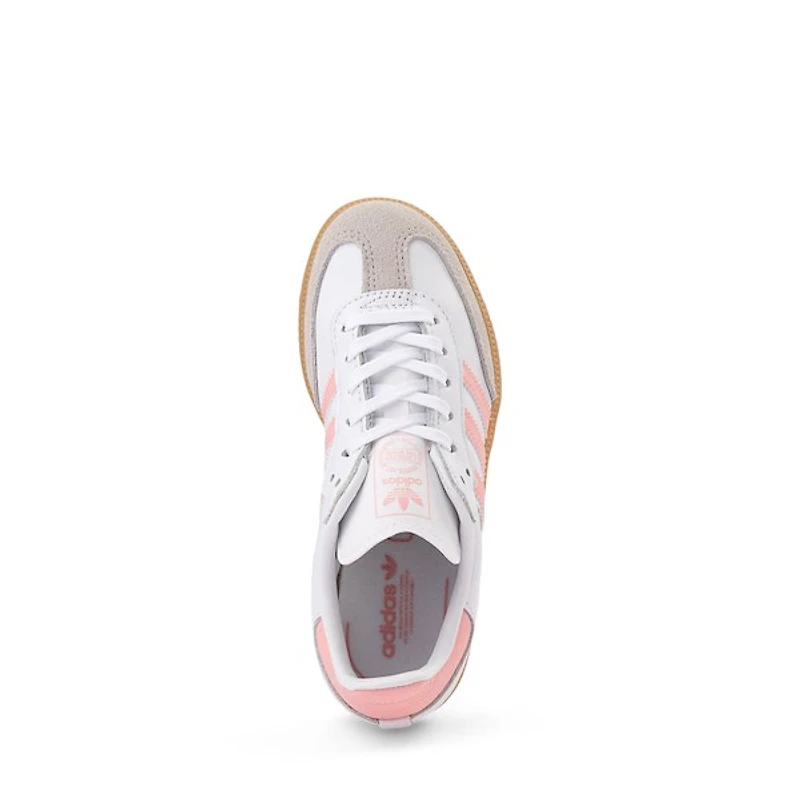 Chaussure athlétique adidas Samba OG - Junior Blanche / Rose pâle Gomme