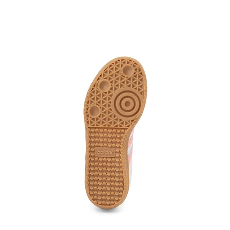 Chaussure athlétique adidas Samba OG - Junior Blanche / Rose pâle Gomme