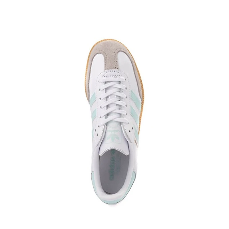 Chaussure athlétique adidas Samba OG - Junior - Blanche / Vert d'eau / Gomme