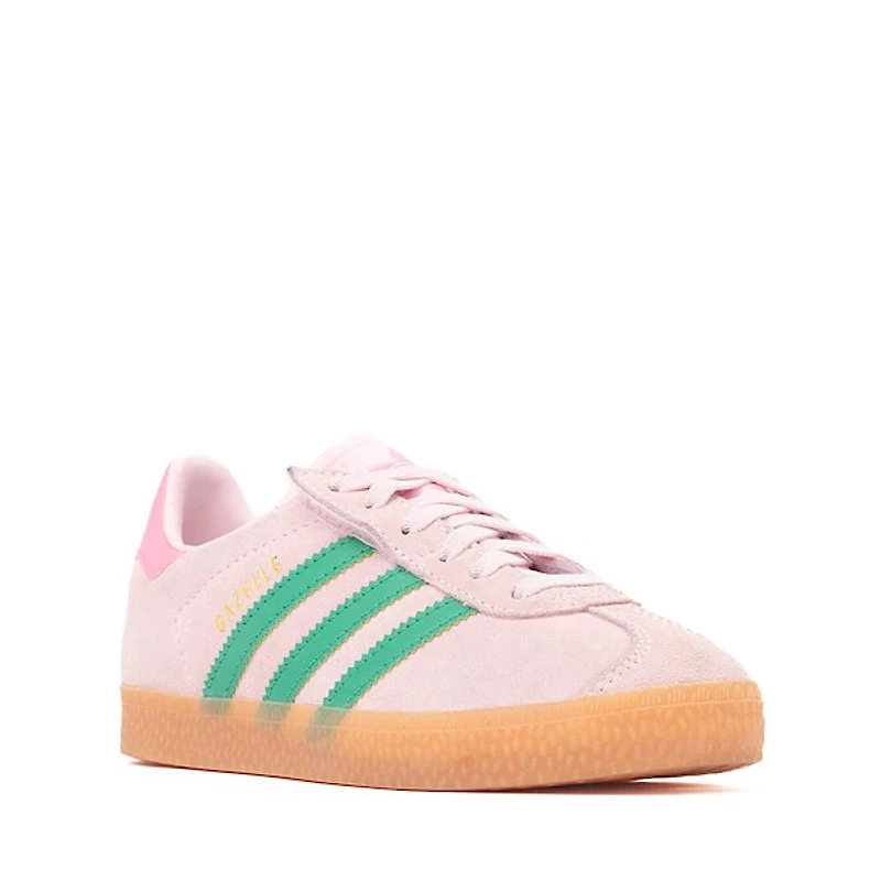 adidas Gazelle Athletic Shoe - Little Kid Clear Pink / Court Green Bliss