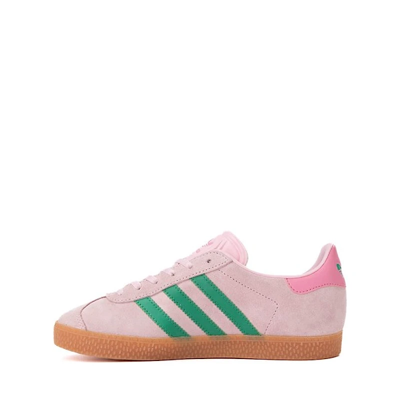 adidas Gazelle Athletic Shoe - Big Kid Clear Pink / Court Green Bliss