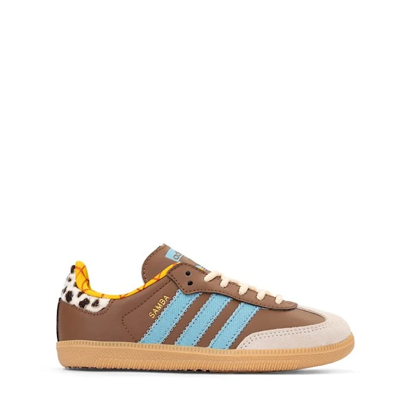 adidas Disney Pixar Toy Story Samba OG Woody Athletic Shoe - Little Kid Preloved Brown / Blue Alumina