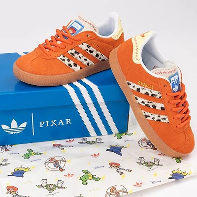 adidas Disney Pixar Toy Story Gazelle Jessie Athletic Shoe - Little Kid Orange / White Gum