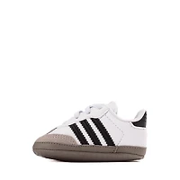 adidas Samba Crib Shoe - Baby White / Core Black Clear Granite