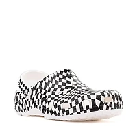 Sabot classique Crocs à motif damier déformé - Blanc / Noir