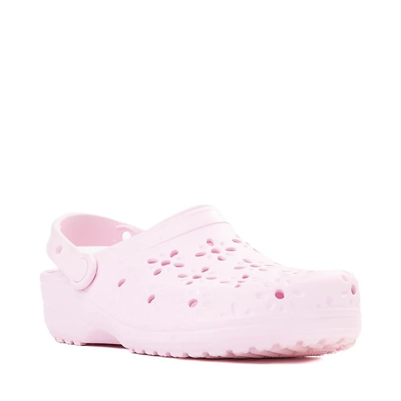 Sabot classique Crocs à découpe florale - Rose pâle