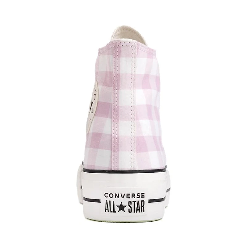 Basket Converse Chuck Taylor All Star Hi Lift pour femmes - Motif vichy rose