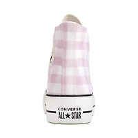 Basket Converse Chuck Taylor All Star Hi Lift pour femmes - Motif vichy rose