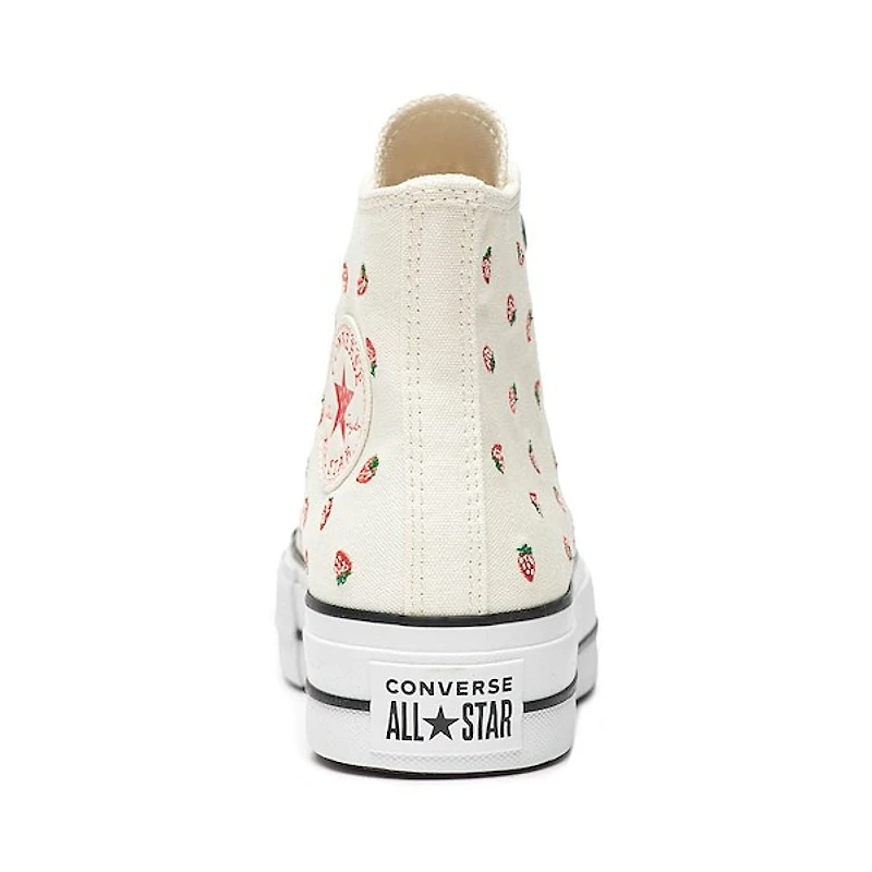 Basket Converse Chuck Taylor All Star Hi Lift pour femmes - Blanc cassé / Fraises
