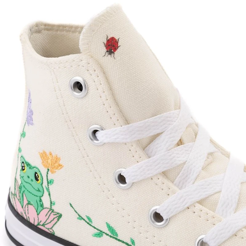Basket Converse Chuck Taylor All Star Hi Frog Garden - Enfants Blanc cassé