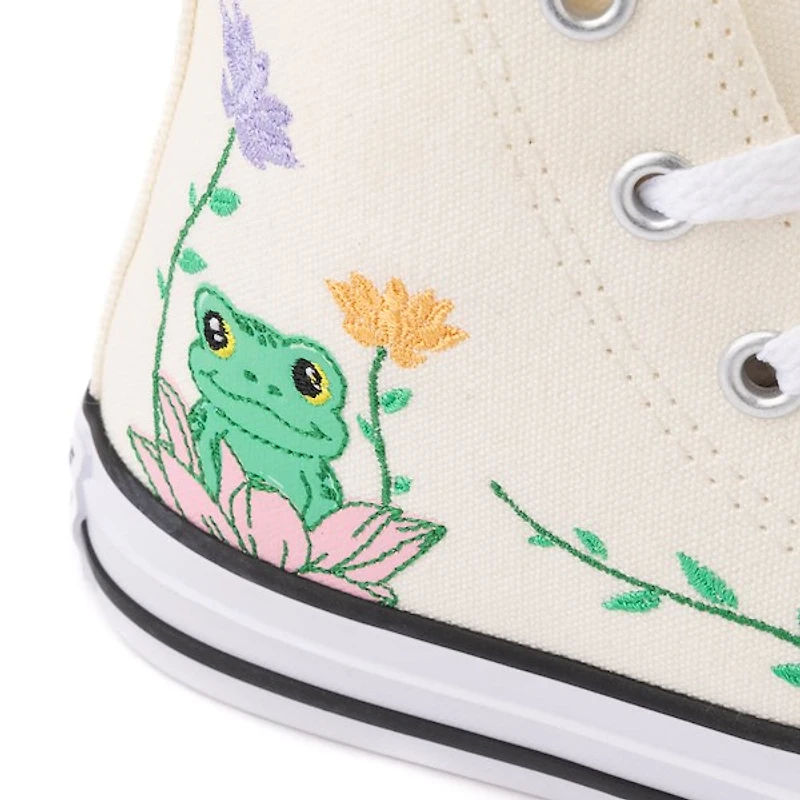 Basket Converse Chuck Taylor All Star Hi Frog Garden - Enfants Blanc cassé