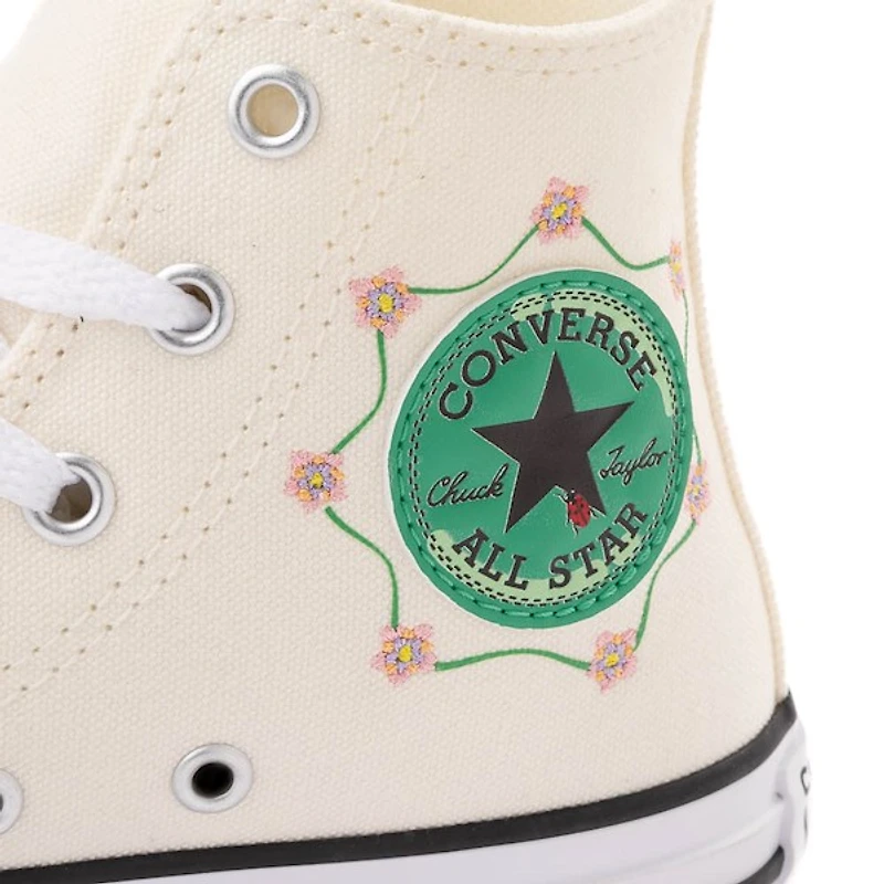 Basket Converse Chuck Taylor All Star Hi Frog Garden - Enfants Blanc cassé
