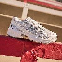 New Balance 740 Athletic Shoe - Big Kid White / Silver Metallic