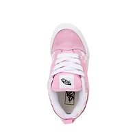 Chaussure de skate Vans Knu Skool à motif en damier - Enfants Rose / Blanche