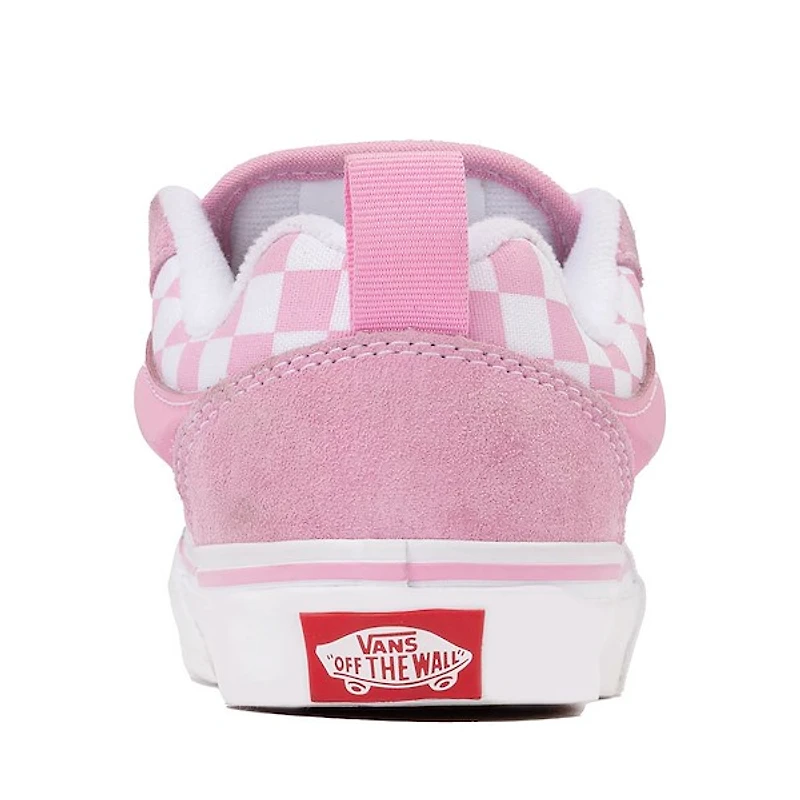 Chaussure de skate Vans Knu Skool à motif en damier - Enfants Rose / Blanche