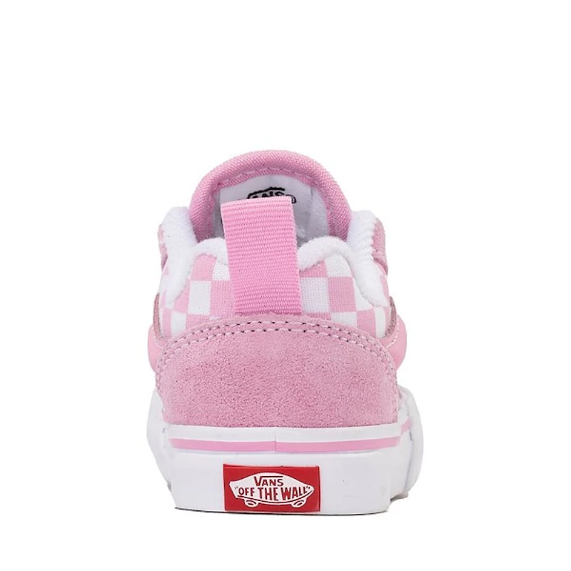 Chaussure de skate Vans Knu Skool à motif en damier - Bébés / Tout-petits Rose Blanche