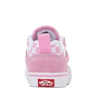 Chaussure de skate Vans Knu Skool à motif en damier - Bébés / Tout-petits Rose Blanche