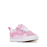 Chaussure de skate Vans Knu Skool à motif en damier - Bébés / Tout-petits Rose Blanche