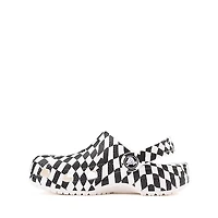 Sabot classique Crocs à motif damier déformé - Enfants / Junior Blanc Noir