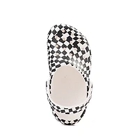 Sabot classique Crocs à motif damier déformé - Enfants / Junior Blanc Noir