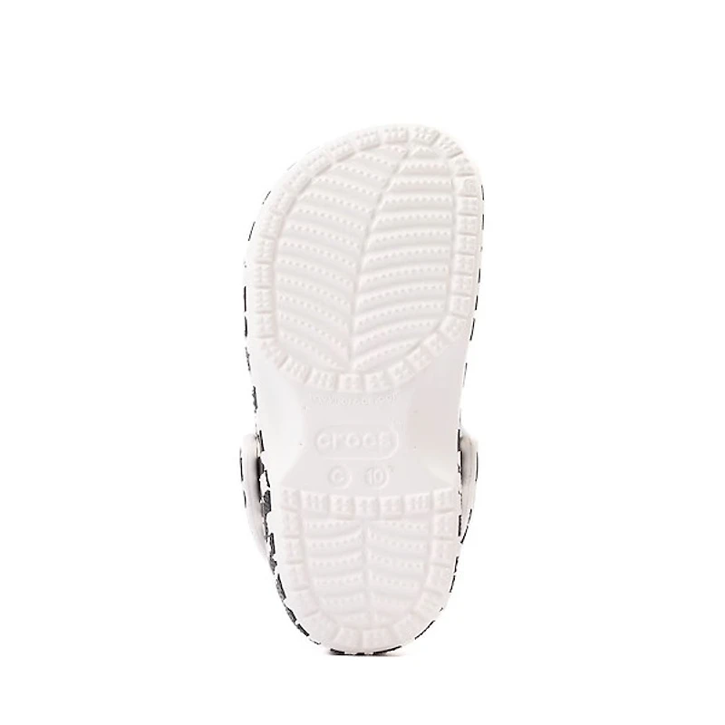 Sabot classique Crocs à motif damier déformé - Enfants / Junior Blanc Noir