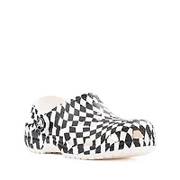 Sabot classique Crocs à motif damier déformé - Enfants / Junior Blanc Noir