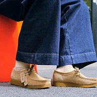 Womens Clarks Wallabee EVO LO Casual Shoe - Dark Sand