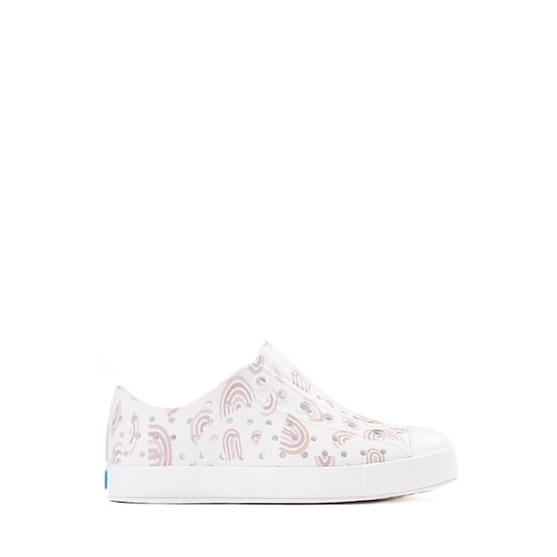 Native Jefferson Slip-On Shoe - Baby / Toddler White Barely Rainbow