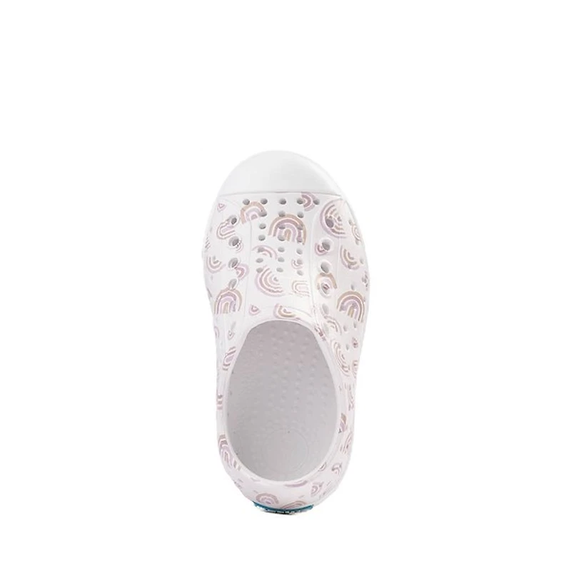 Chaussure sans lacets Native Jefferson - Bébés / Tout-petits Blanche Arcs-en-ciel