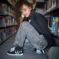 Womens DC Court Graffik 3D Skate Shoe - Black / White Grey