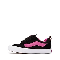 Vans Knu Skool Skate Shoe - Big Kid Black / Pink Leopard