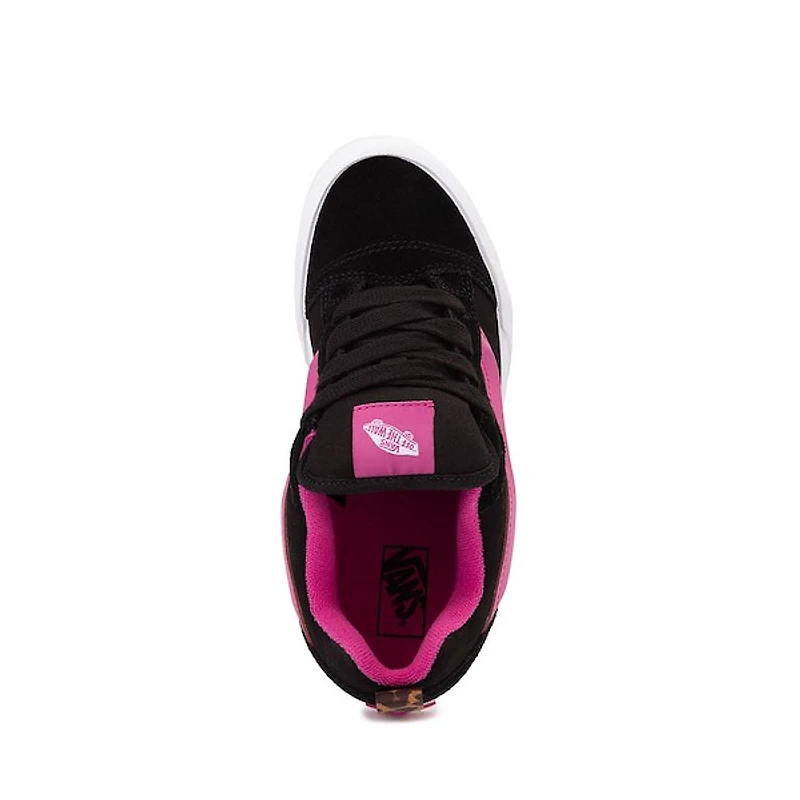 Chaussure de skate Vans Knu Skool - Junior Noire / Rose Léopard